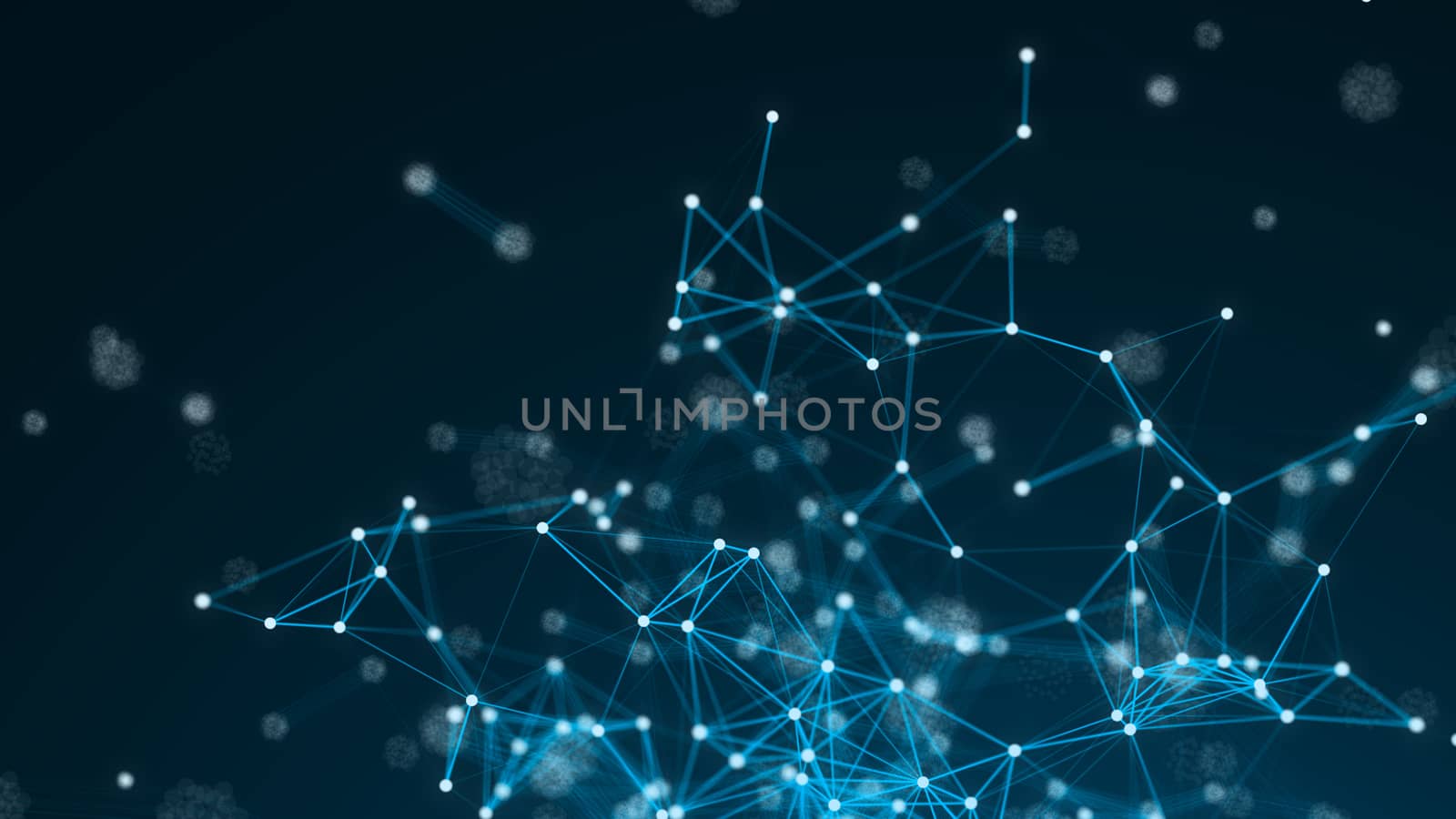 Abstract connection dots. Technology background. Digital theme. Network concept 3d rendered