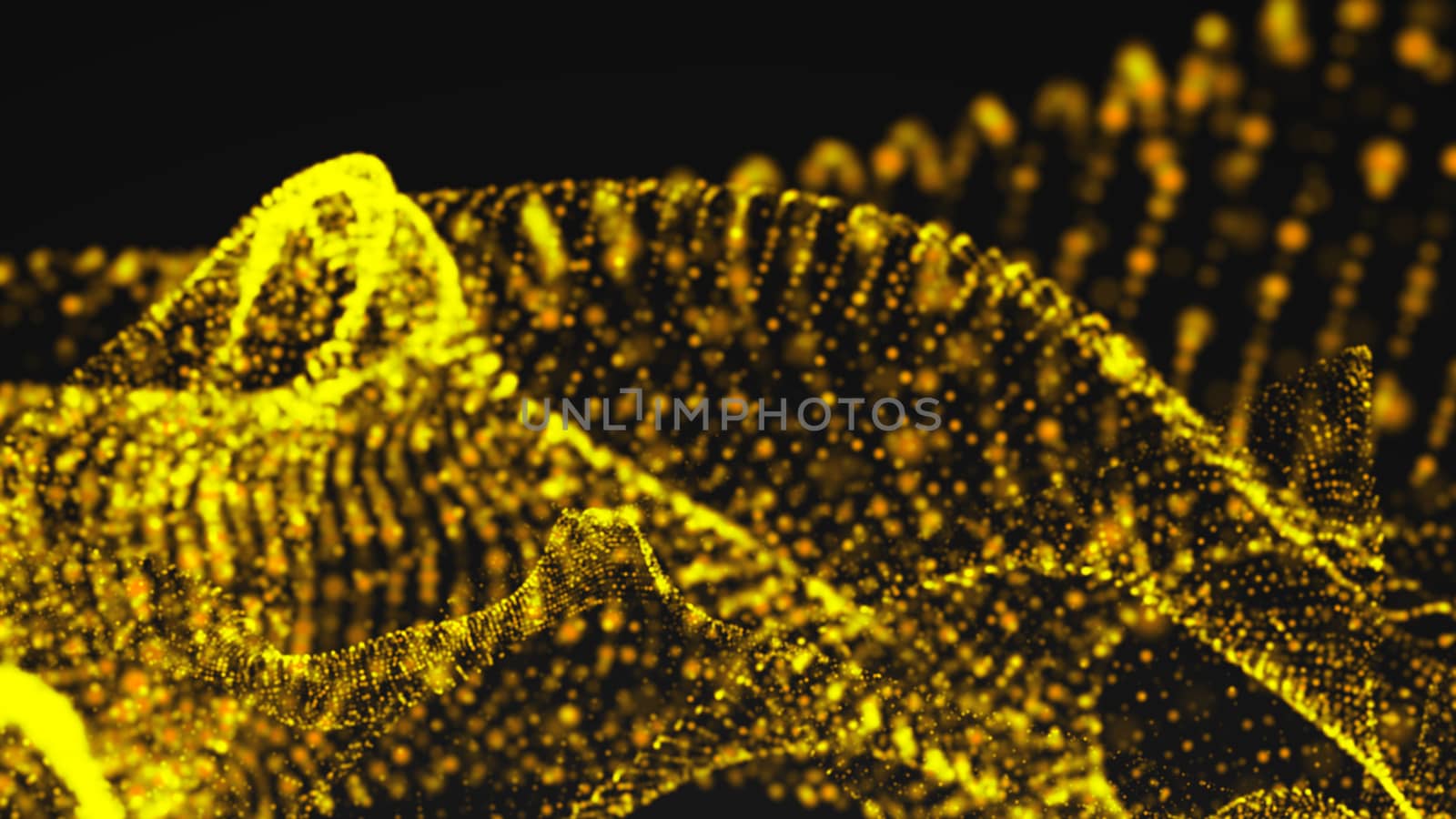 Luxurious gold sparkling particles wave background by nolimit046