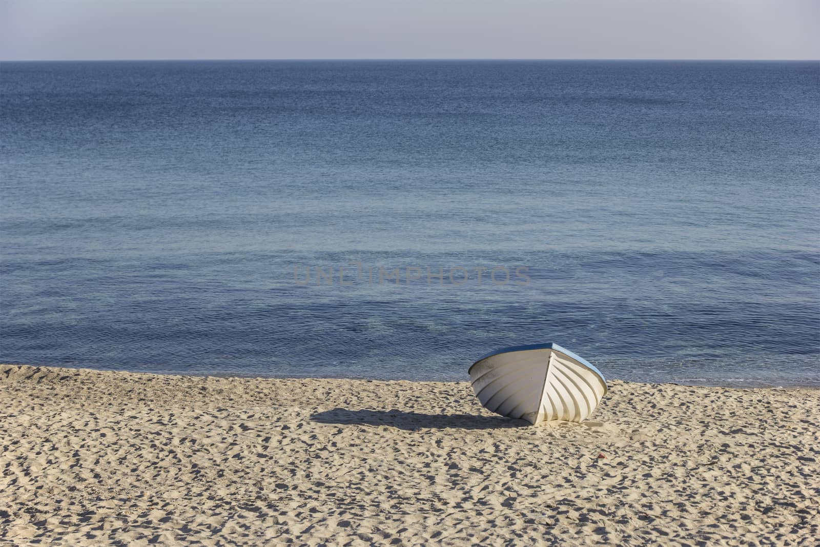 lonely boat on the beach