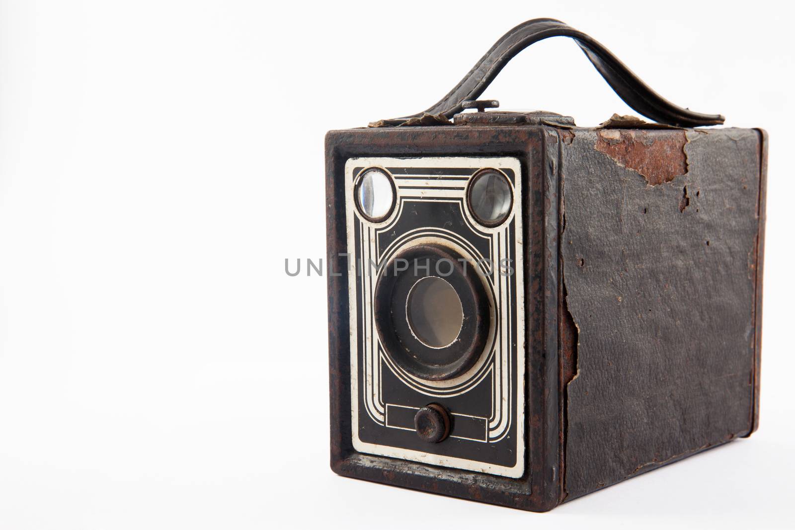 Antique camera isolated on white background