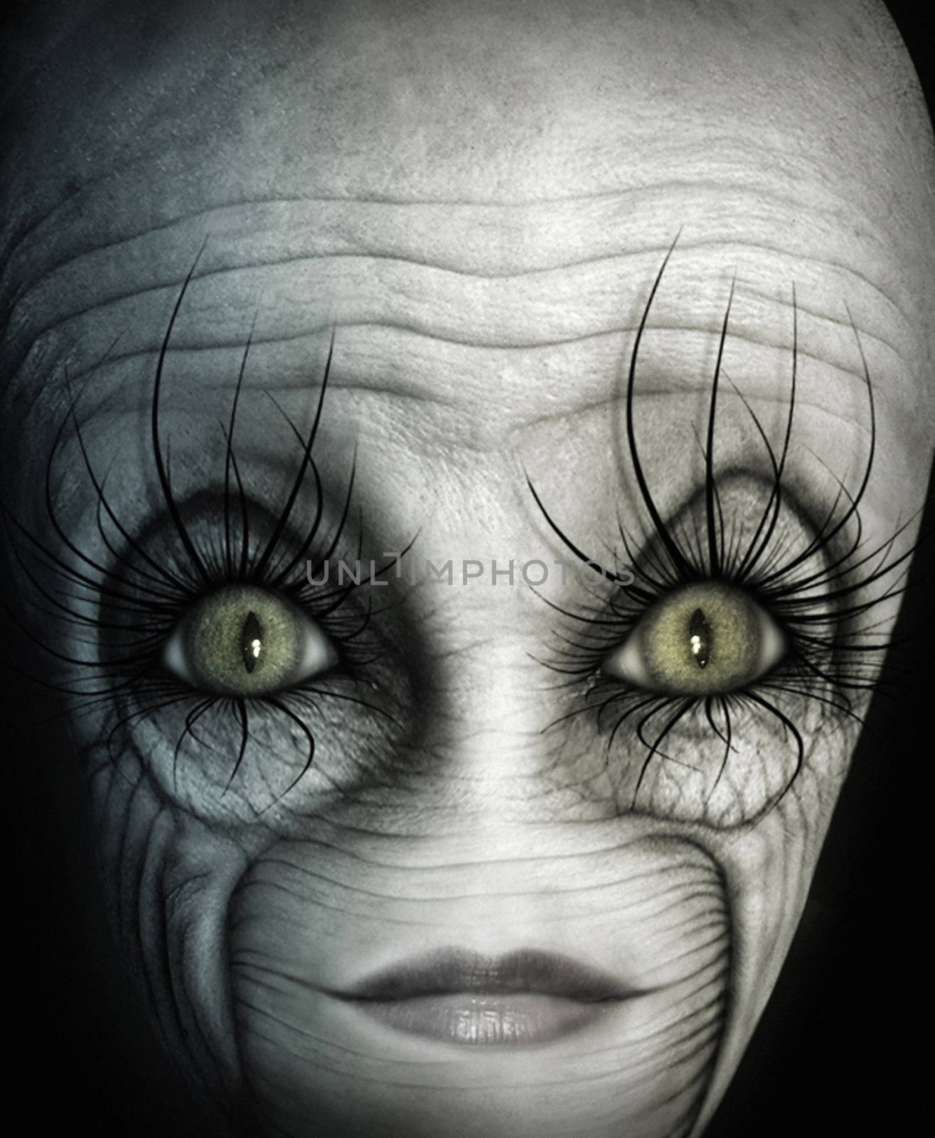 Alien Face Closeup by jimlarkin