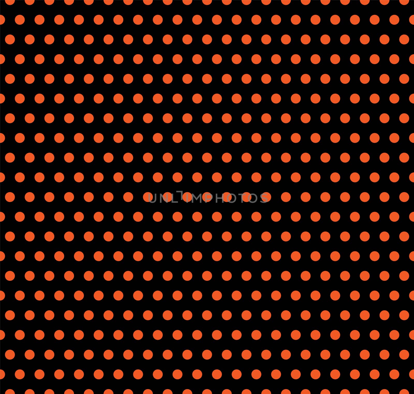 Halloween polka dot background. Orange and black dark endless seamless texture. Thanksgivings day cute pattern