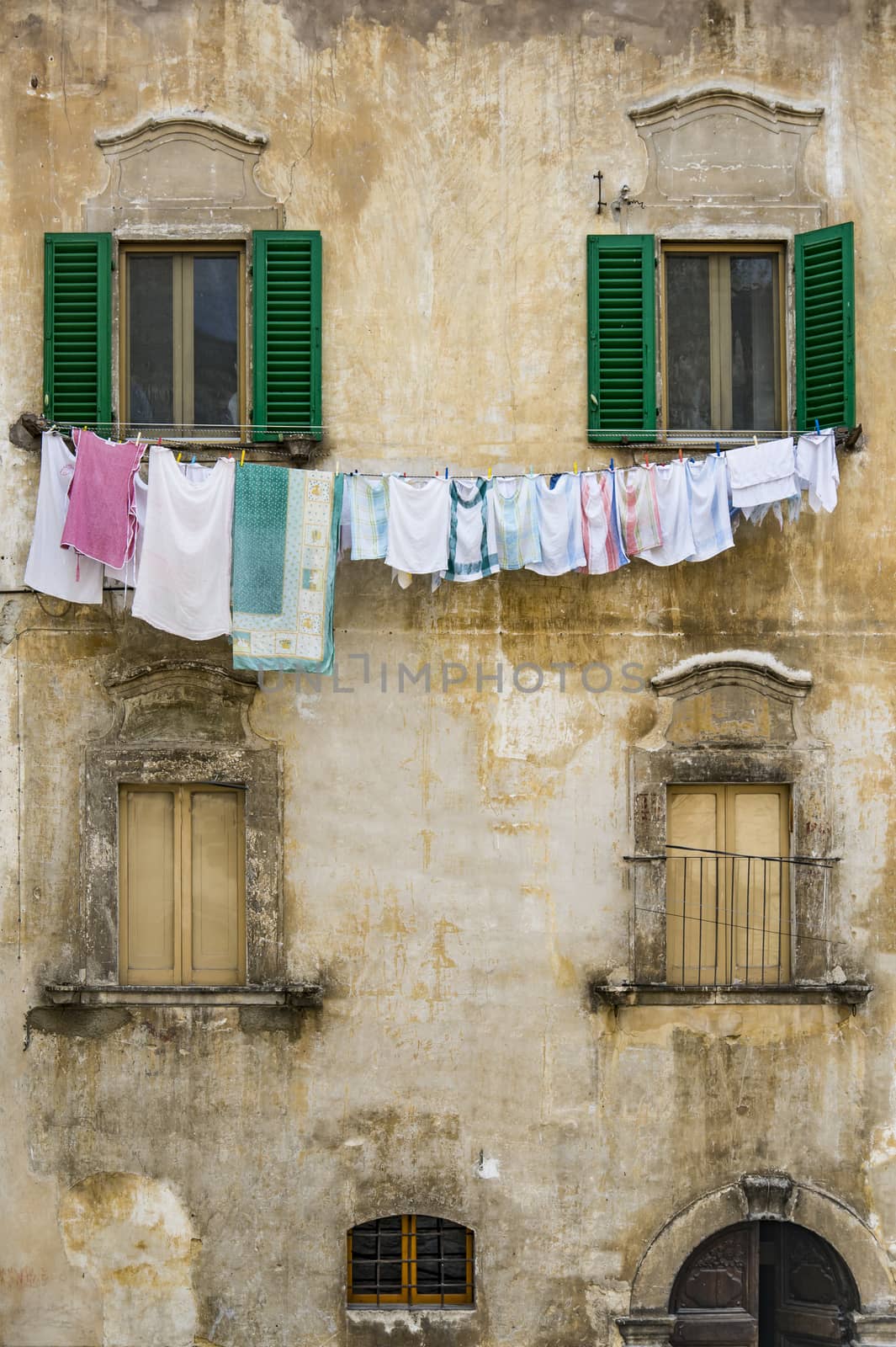 pictorial old buiding of Italian villages in Abruzzi, Italy