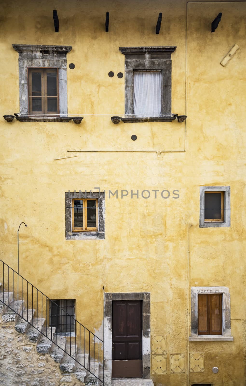 pictorial old buiding of Italian villages in Abruzzi, Italy