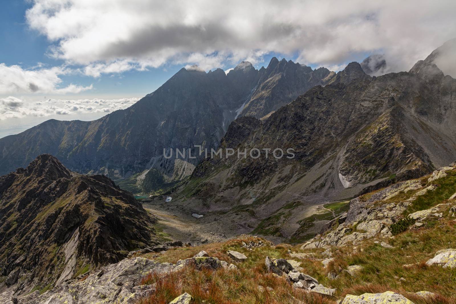 View on high Tatra Mountains from Jahnaci stit peak, Slovakia, Europe by igor_stramyk