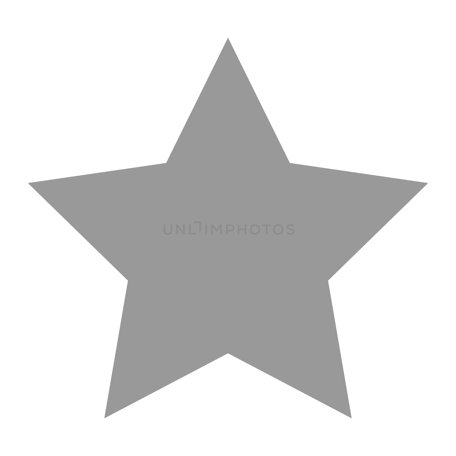Isolated gray and black star icon, ranking mark. Modern simple favorite sign, decoration symbol for website design, web button, mobile app.