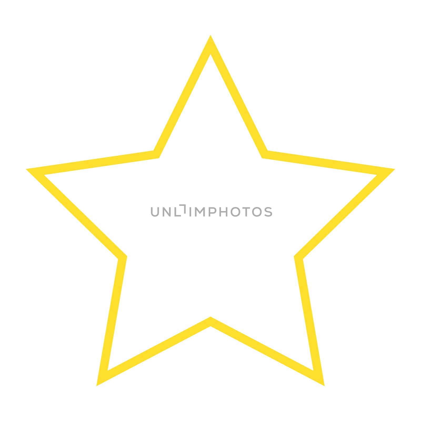 Isolated yellow star icon, ranking mark. Modern simple favorite sign, decoration symbol for website design, web button, mobile app.