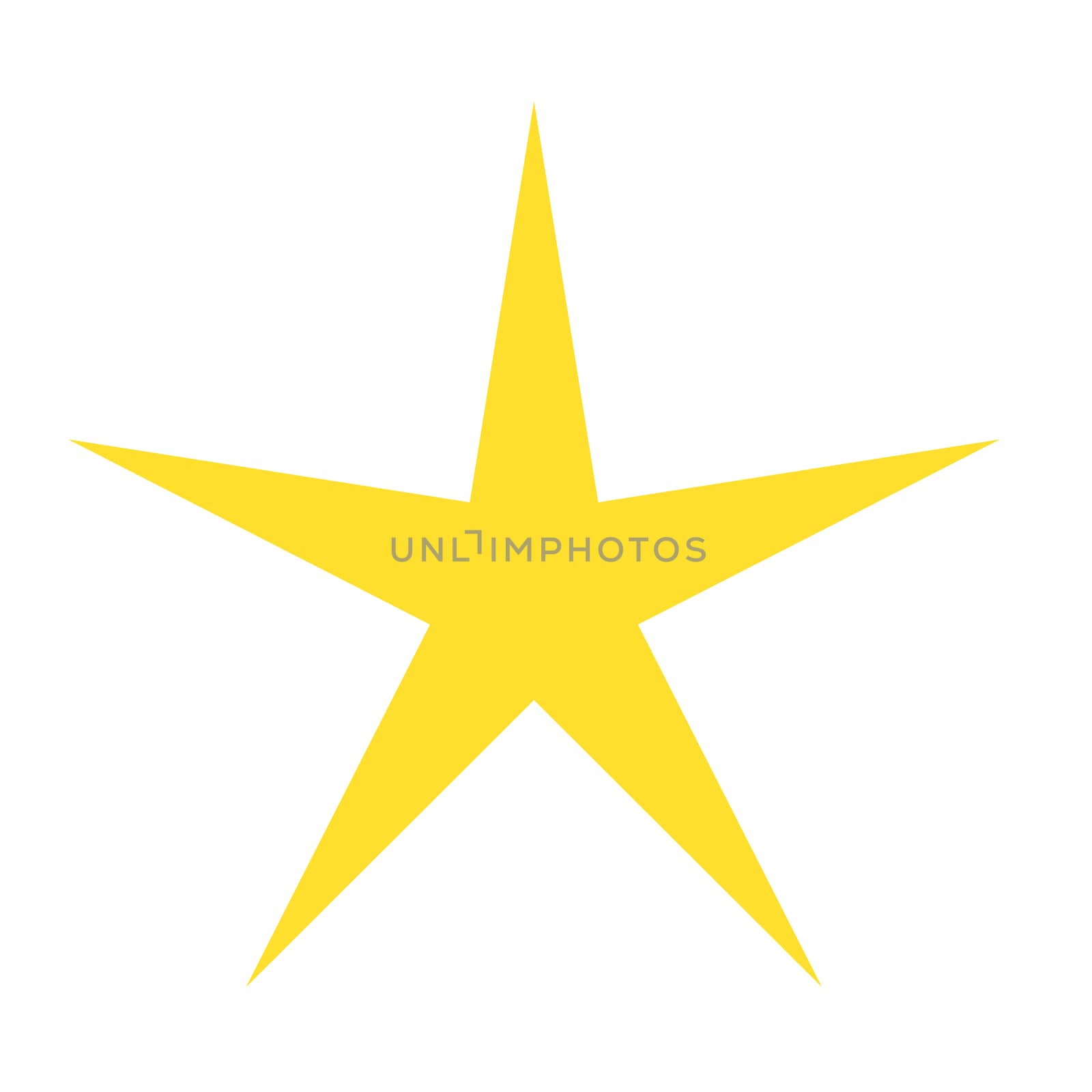 Isolated yellow star icon, ranking mark. Modern simple favorite sign, decoration symbol for website design, web button, mobile app.