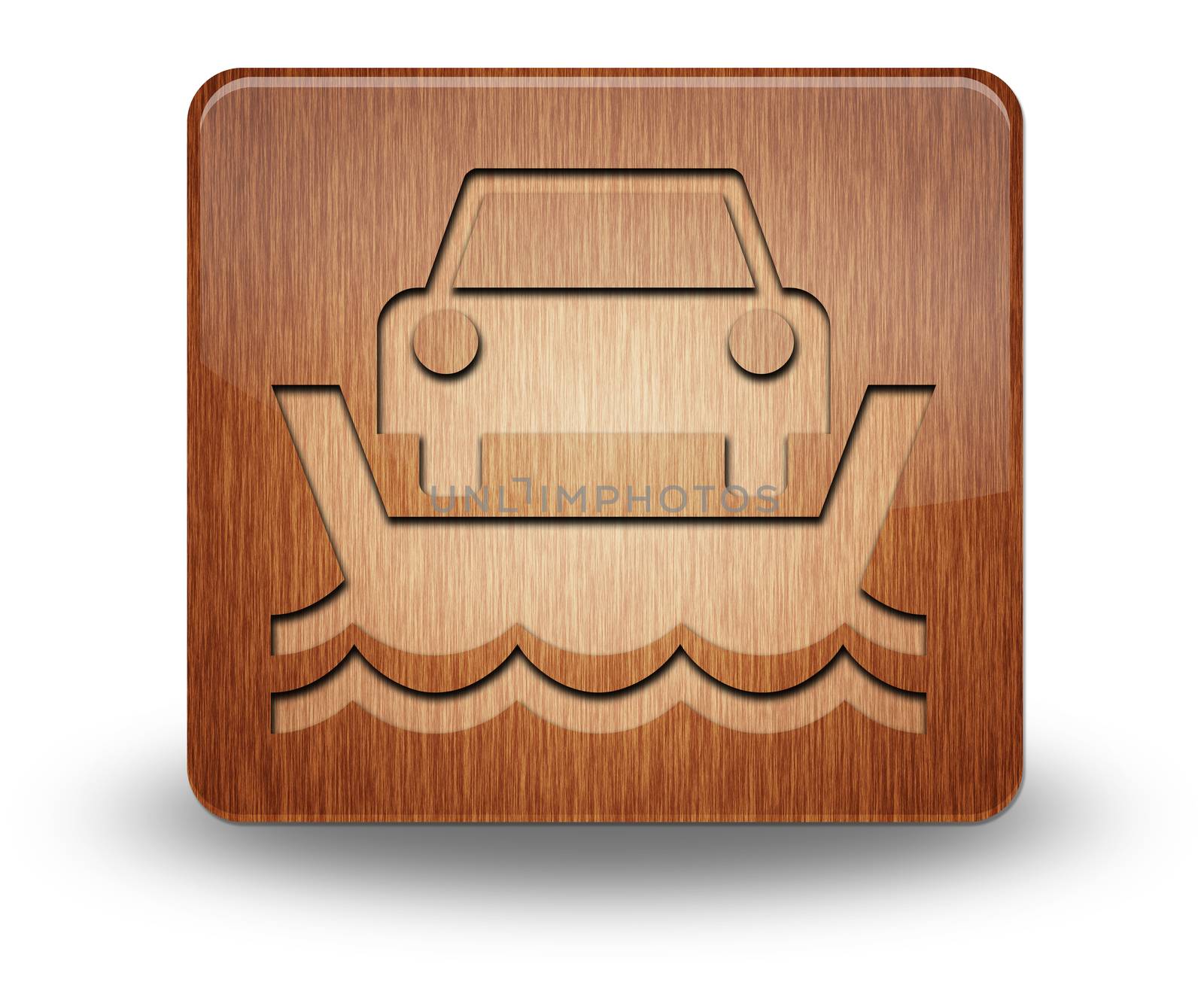 Icon, Button, Pictogram with Vehicle Ferry symbol