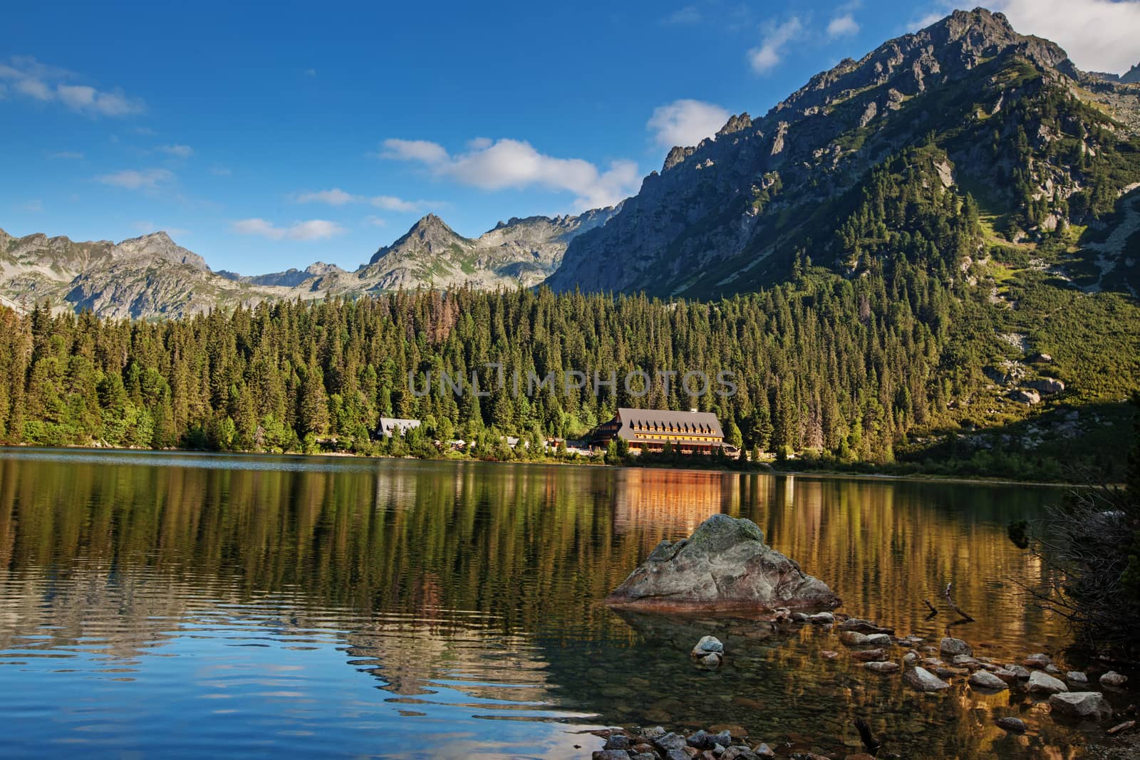 Panorama of Popradske pleso lake valley in Tatra Mountains, Slovakia, Europe by igor_stramyk