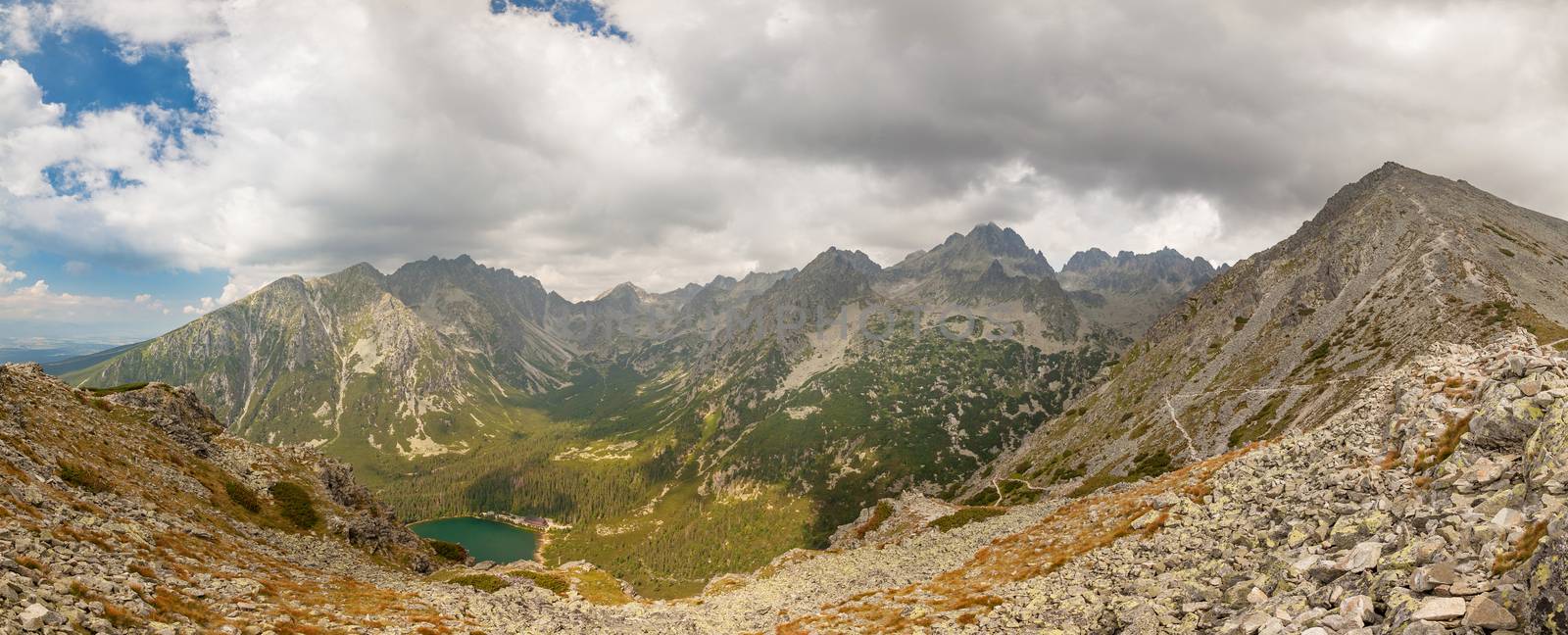 Panorama of Popradske pleso lake valley in Tatra Mountains, Slovakia, Europe by igor_stramyk