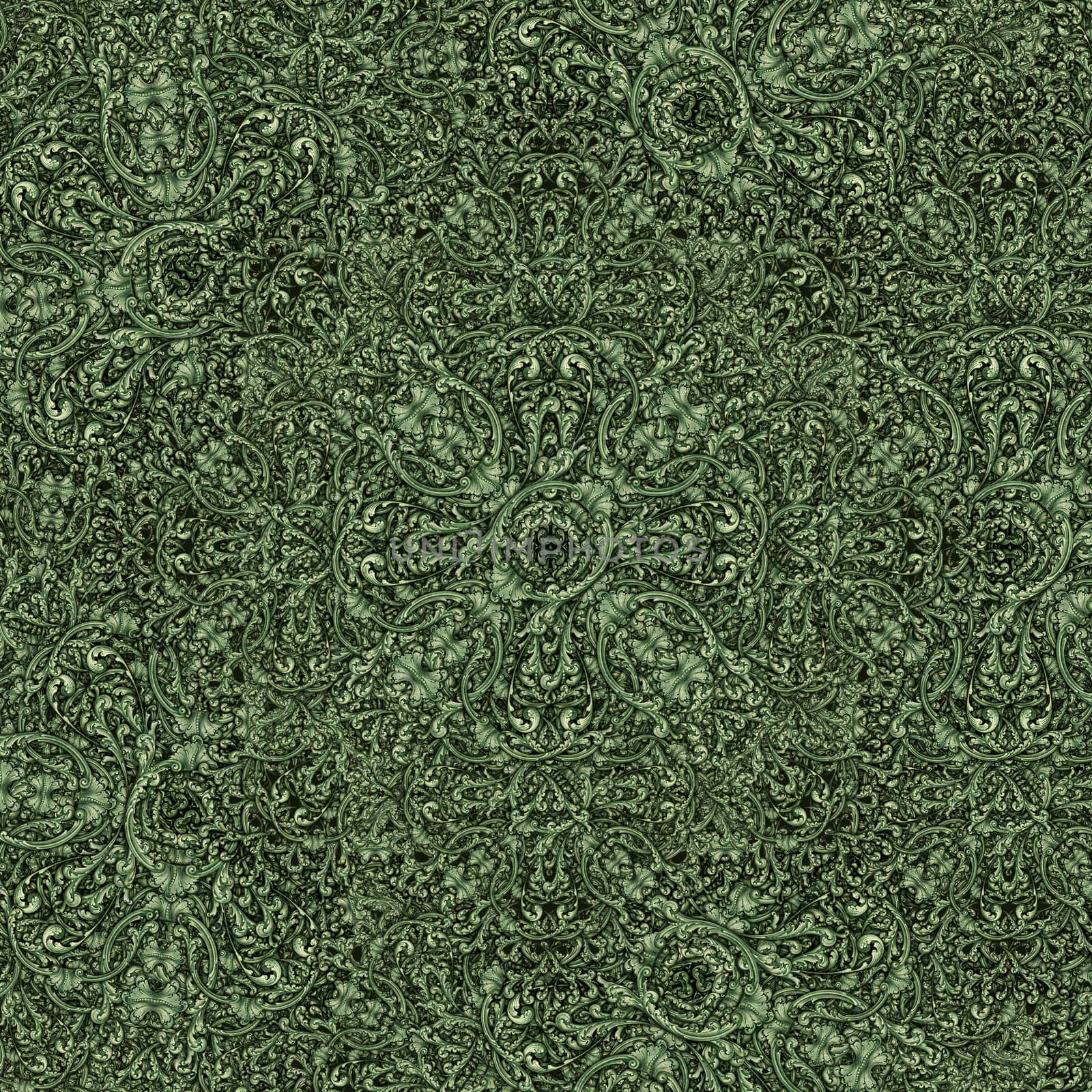 Photo-illustration of a pattern built from parts of United States currency bills.