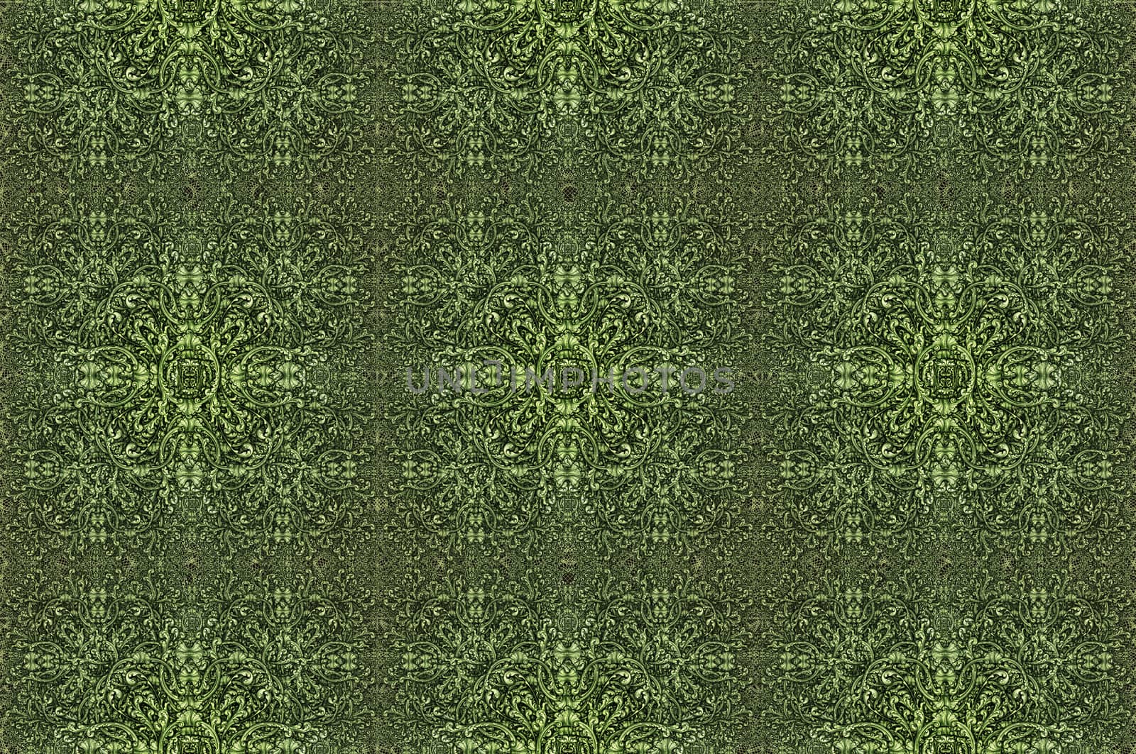 Photo-illustration of a pattern built from parts of United States currency bills.