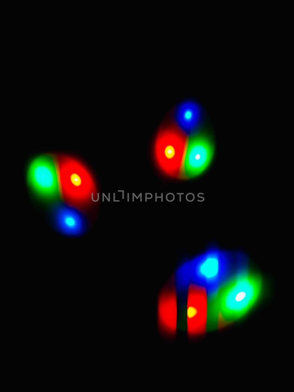 Colorful sphere light in dark background