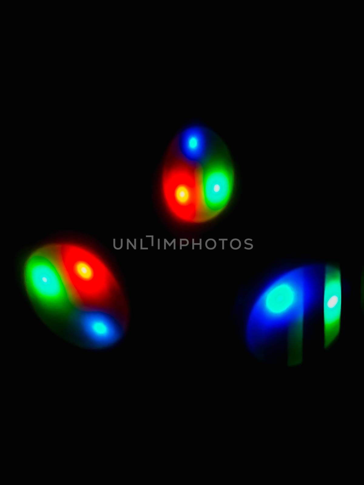 Colorful sphere light in dark background