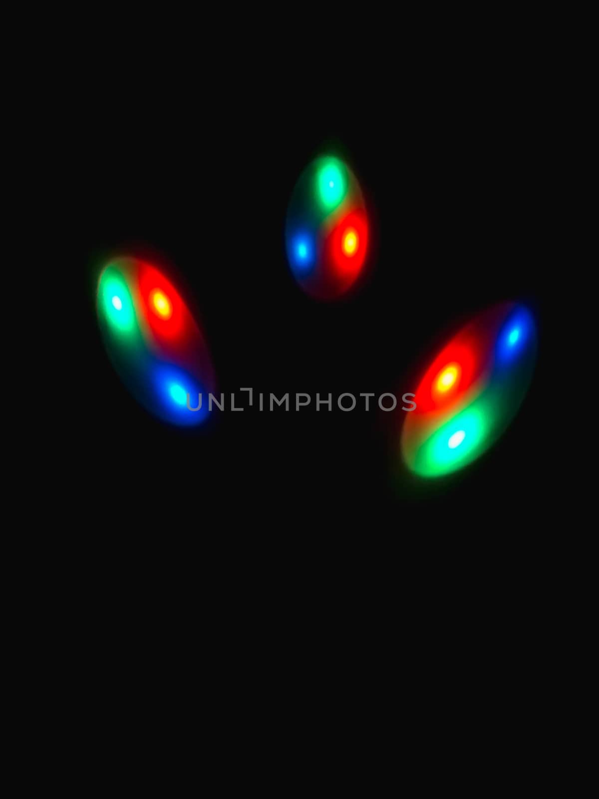 Colorful sphere light in dark background