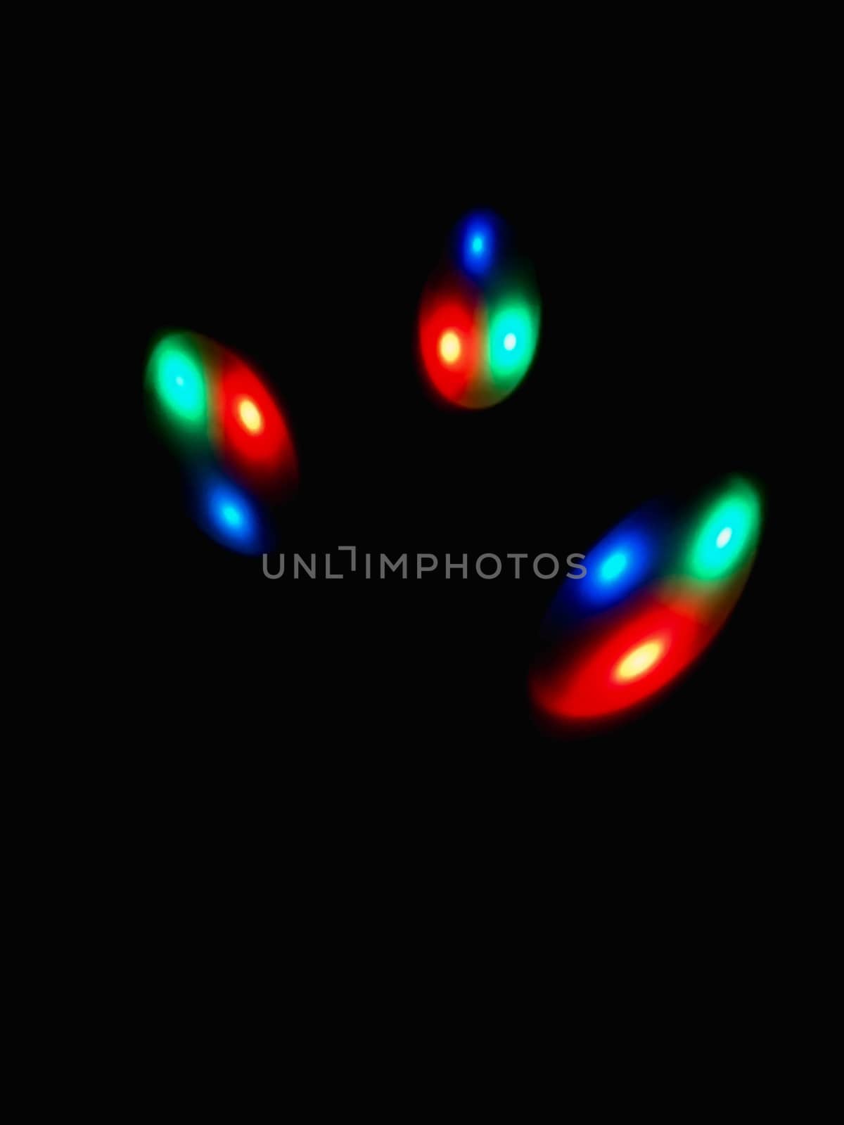 Colorful sphere light in dark background