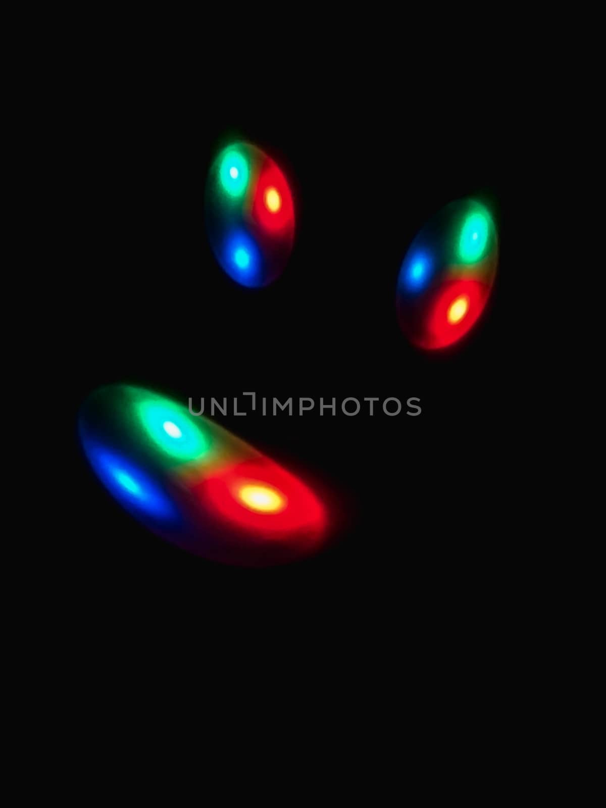 Colorful sphere light in dark background