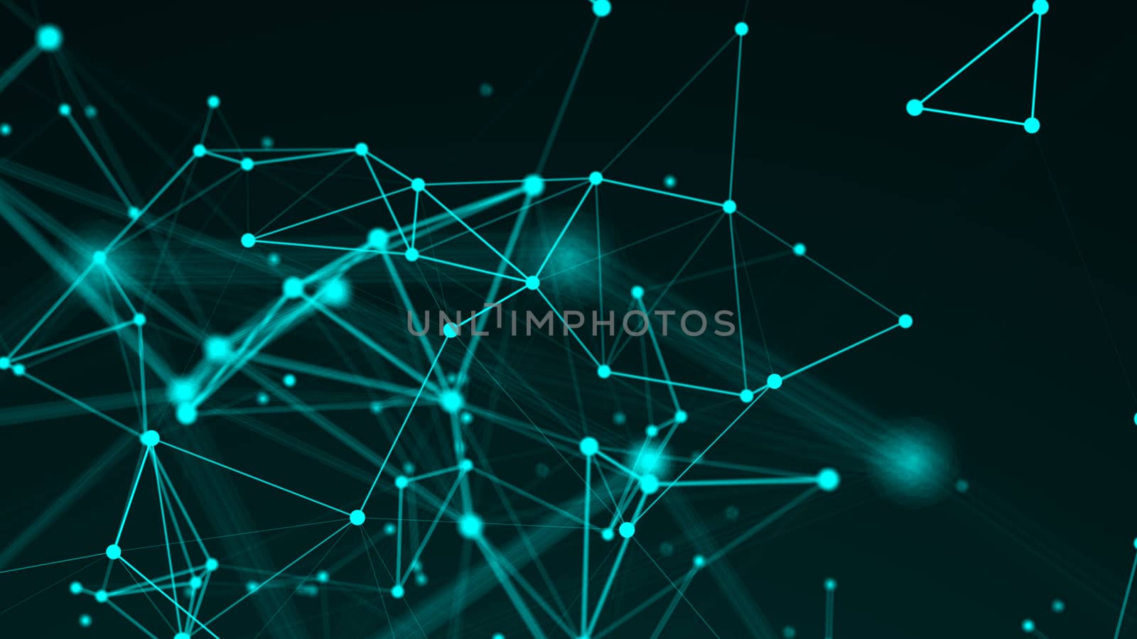 Abstract connection dots. Technology background. Network concept 3d rendered.