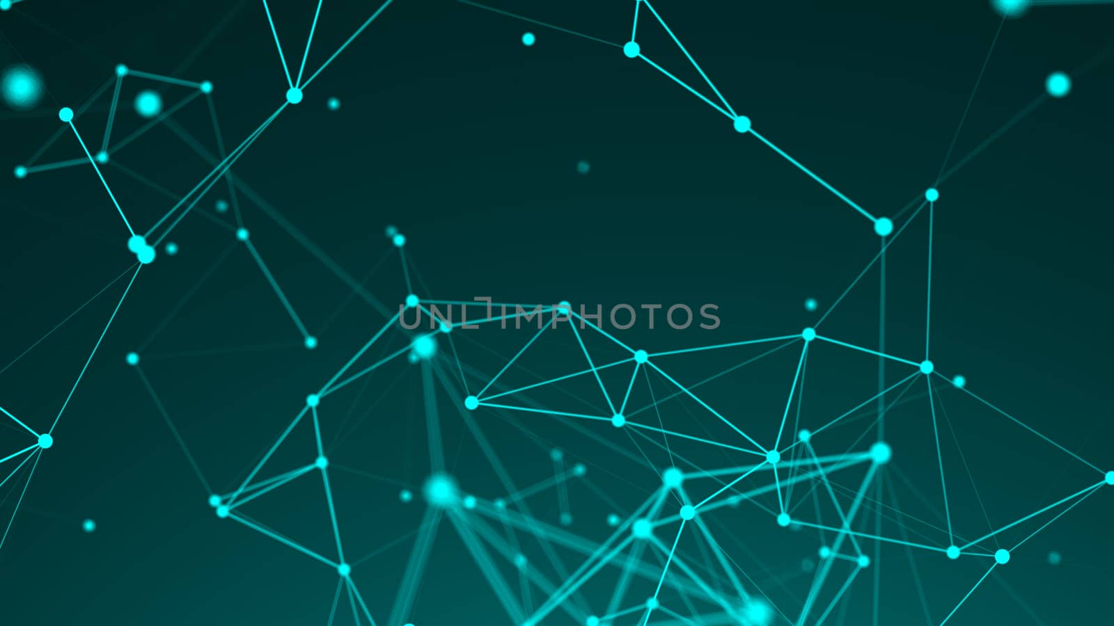 Abstract connection dots. Technology background. Network concept 3d rendered.