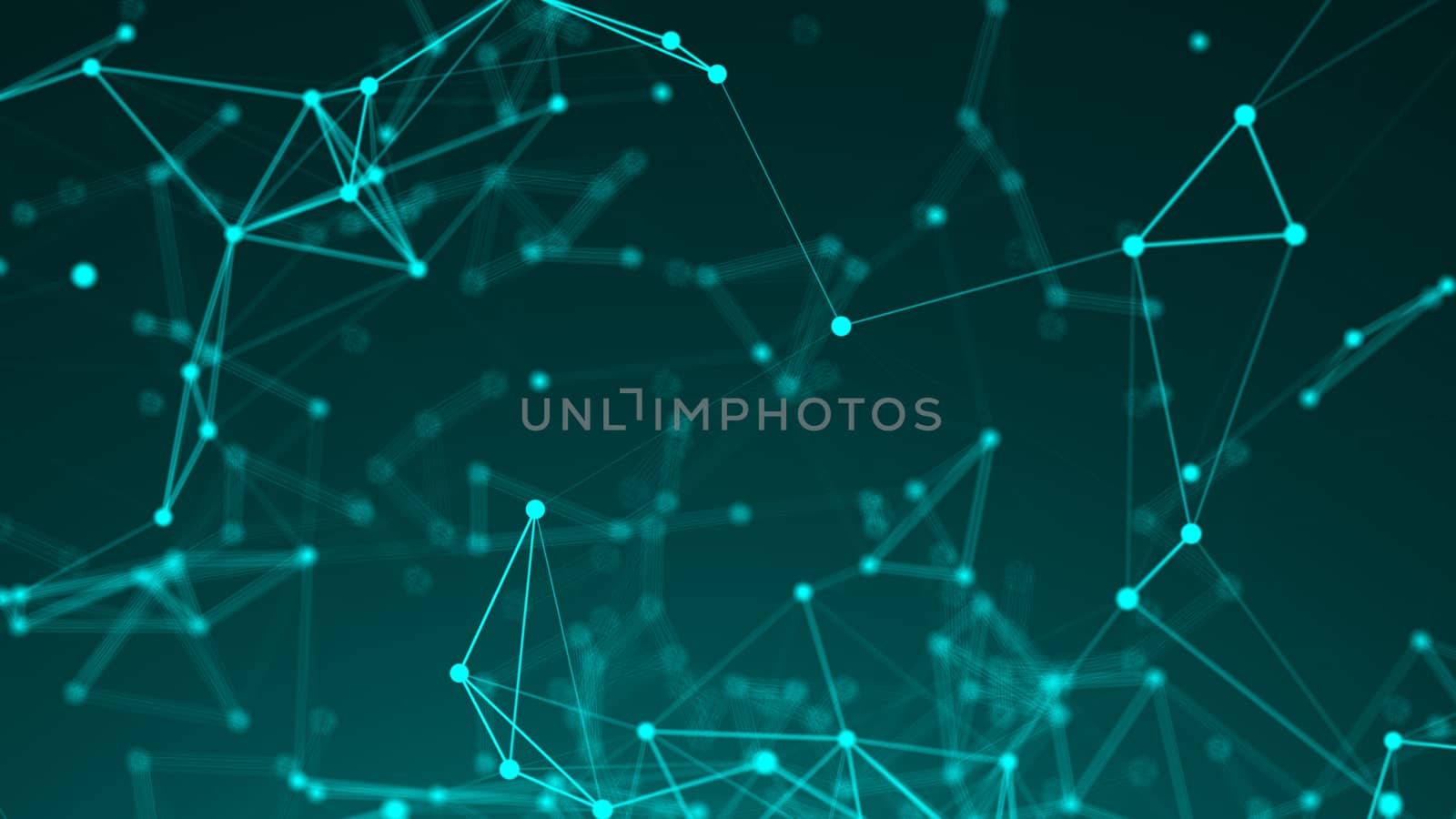 Abstract connection dots. Technology background. Network concept 3d rendered by nolimit046