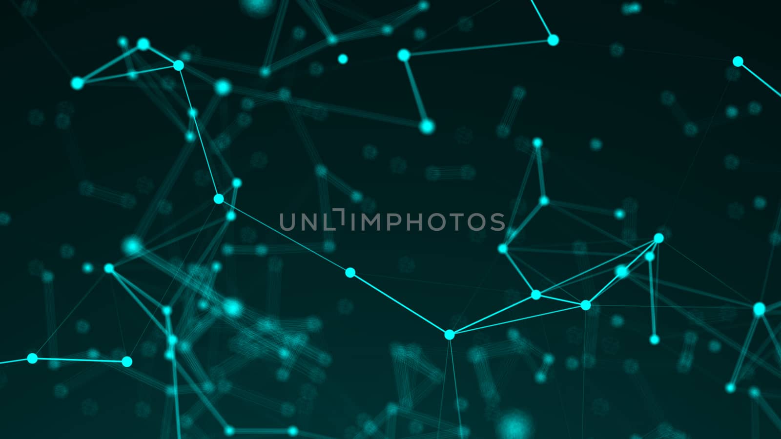 Abstract connection dots. Technology background. Network concept 3d rendered by nolimit046