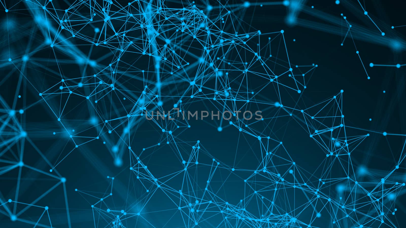 Abstract connection dots. Technology background. Network concept 3d rendered.