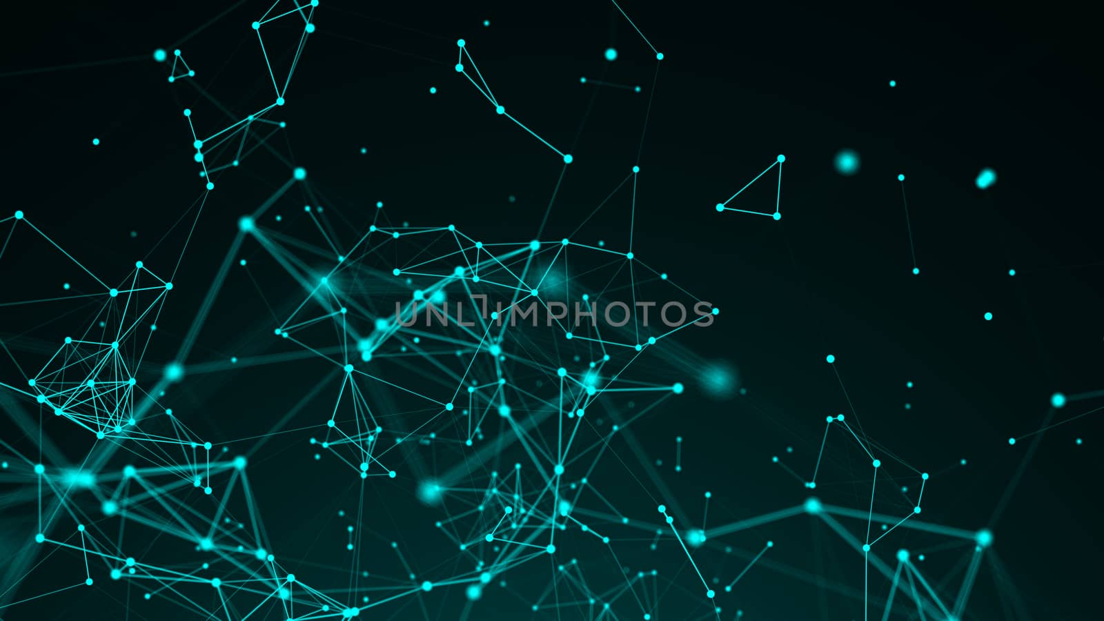 Abstract connection dots. Technology background. Network concept 3d rendered by nolimit046