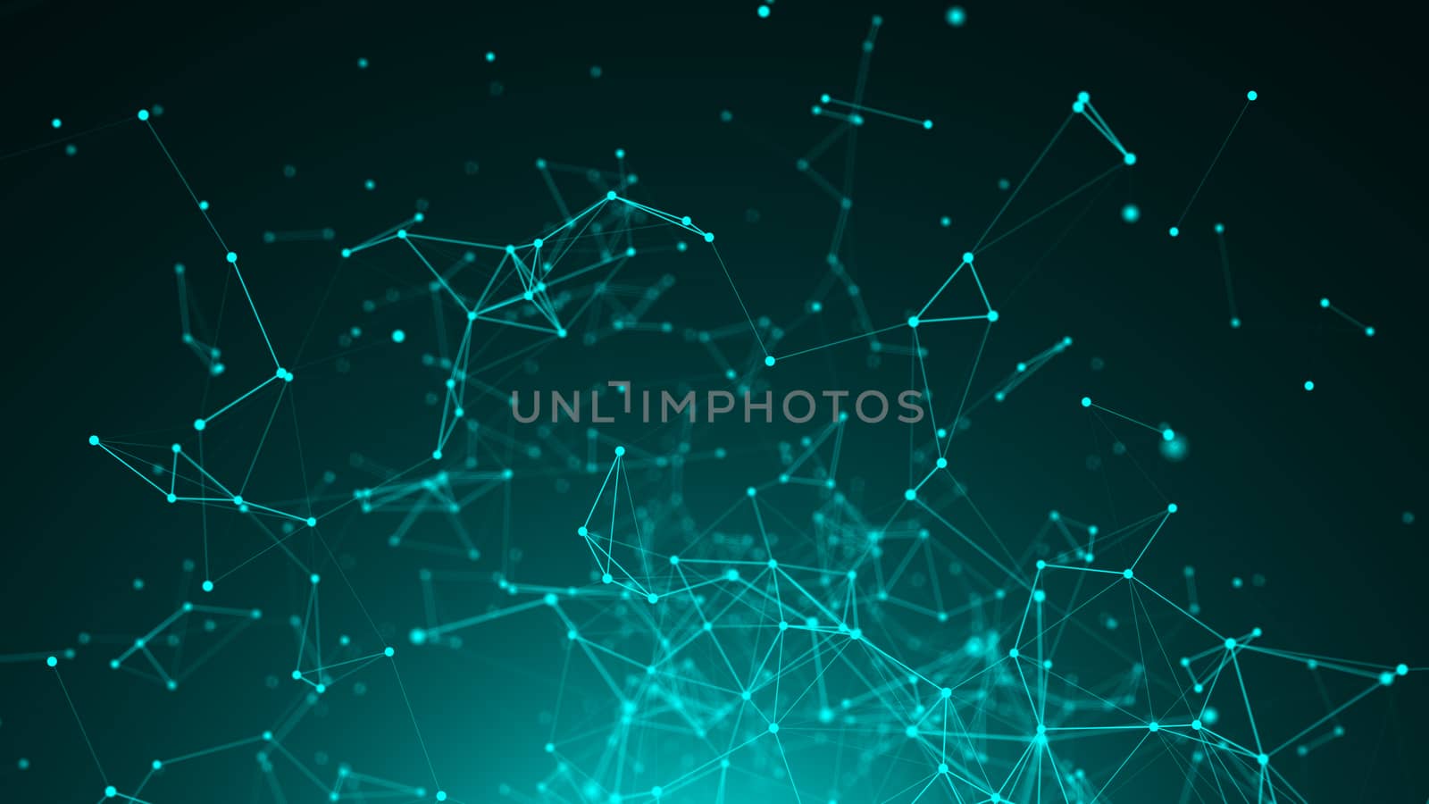 Abstract connection dots. Technology background. Network concept 3d rendered.