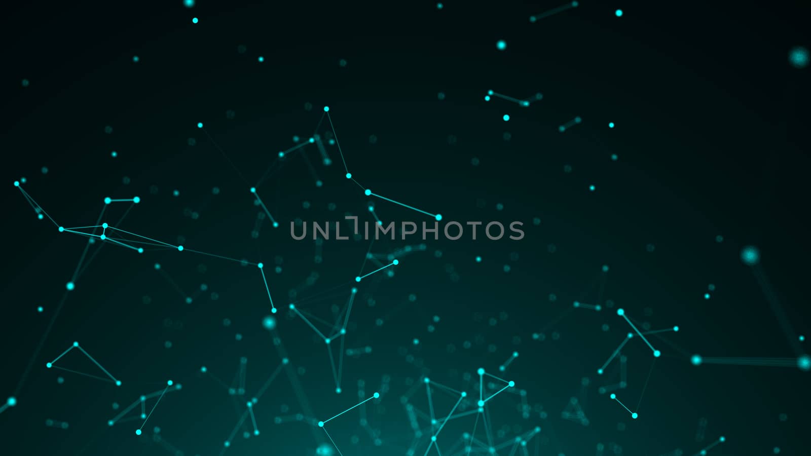 Abstract connection dots. Technology background. Network concept 3d rendered.