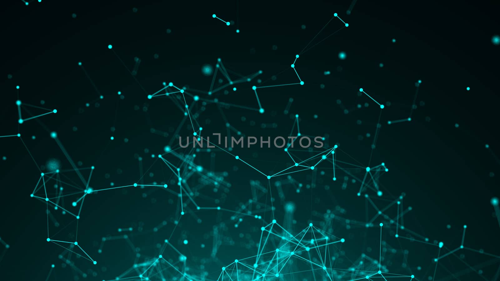 Abstract connection dots. Technology background. Network concept 3d rendered by nolimit046