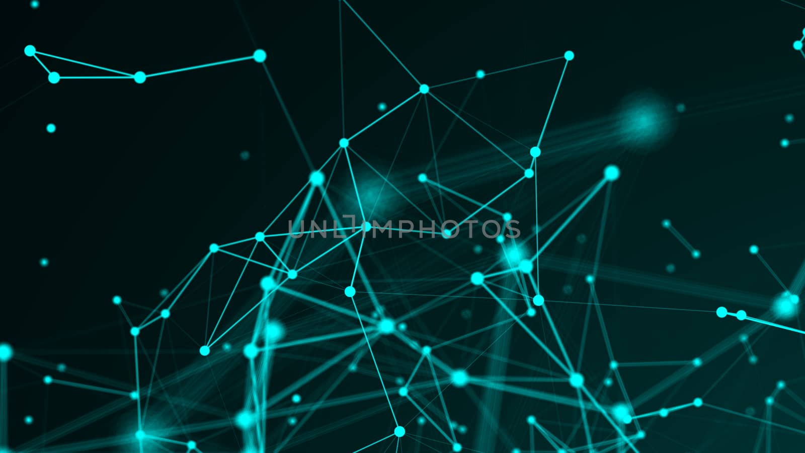 Abstract connection dots. Technology background. Network concept 3d rendered.