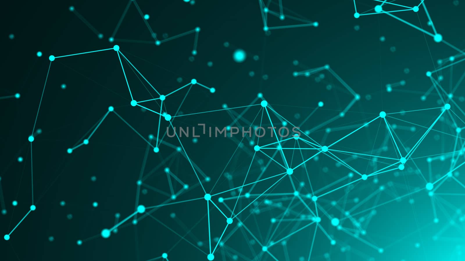 Abstract connection dots. Technology background. Network concept 3d rendered.