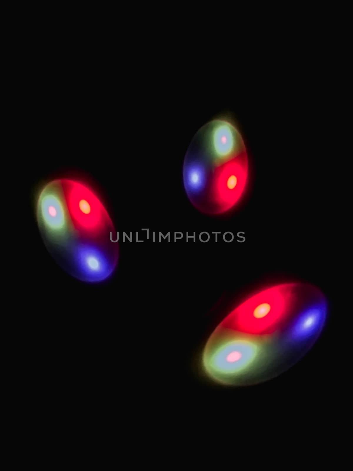 Colorful sphere light in dark background