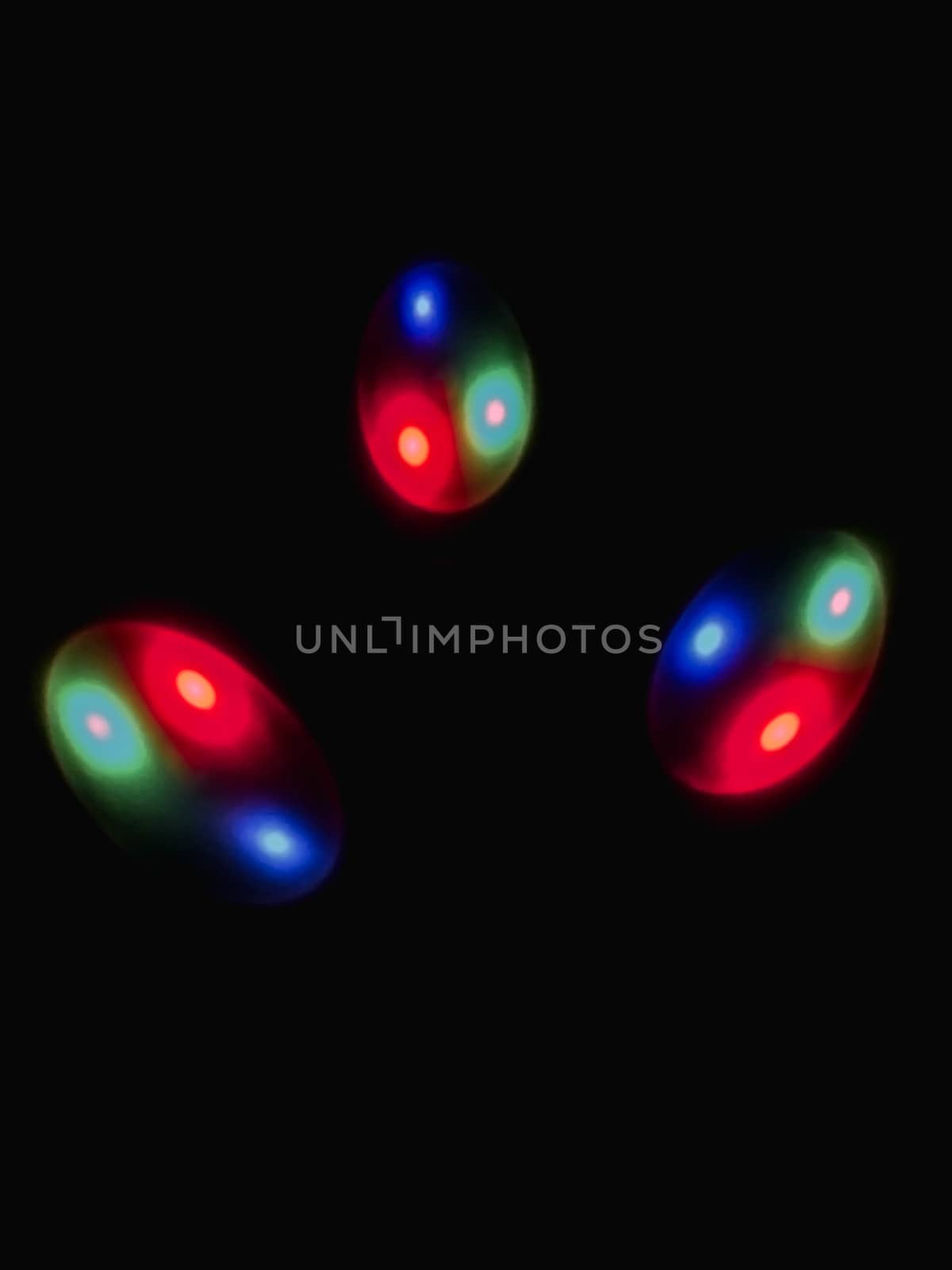 Colorful sphere light in dark background