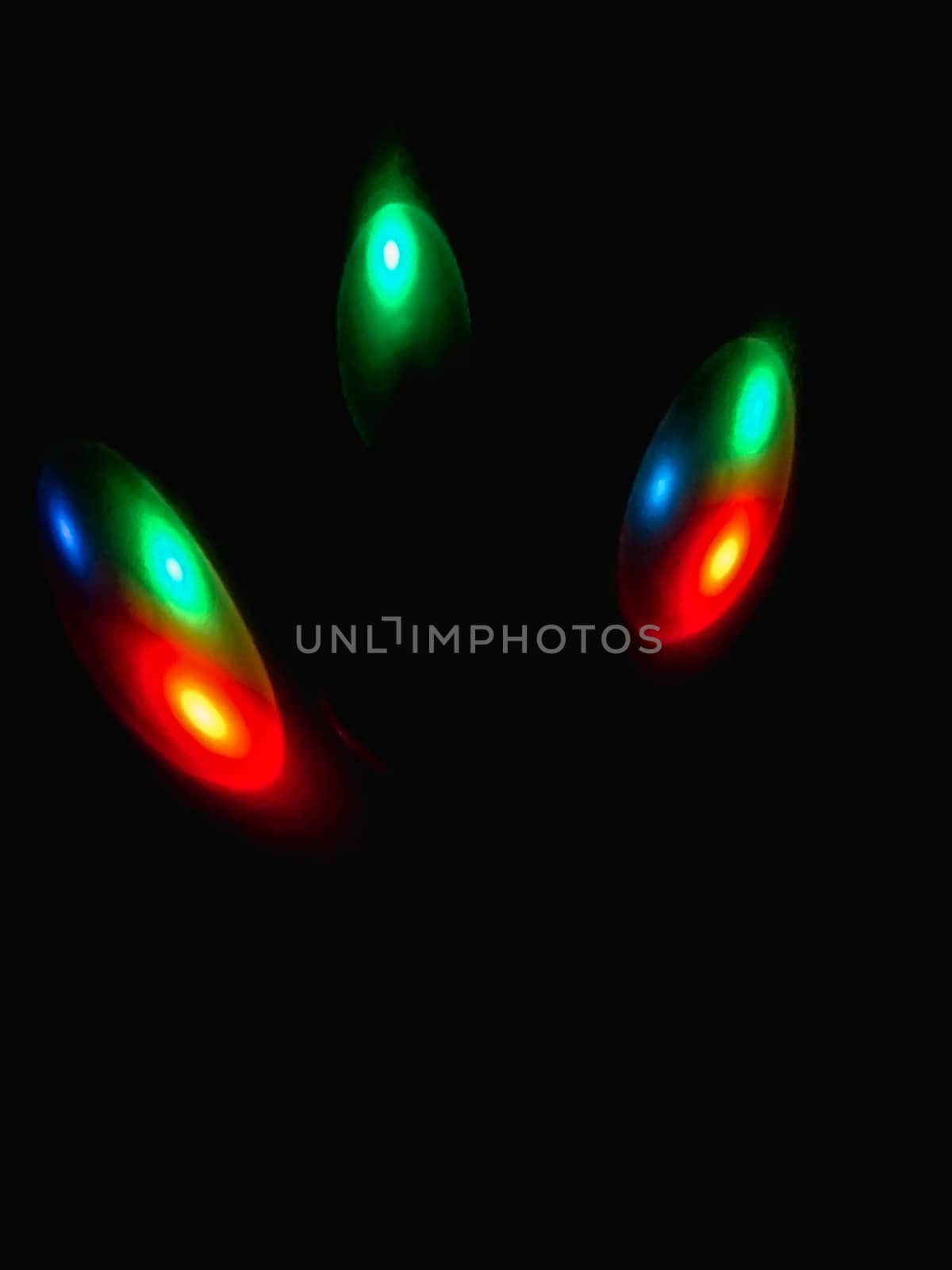 Colorful sphere light in dark background