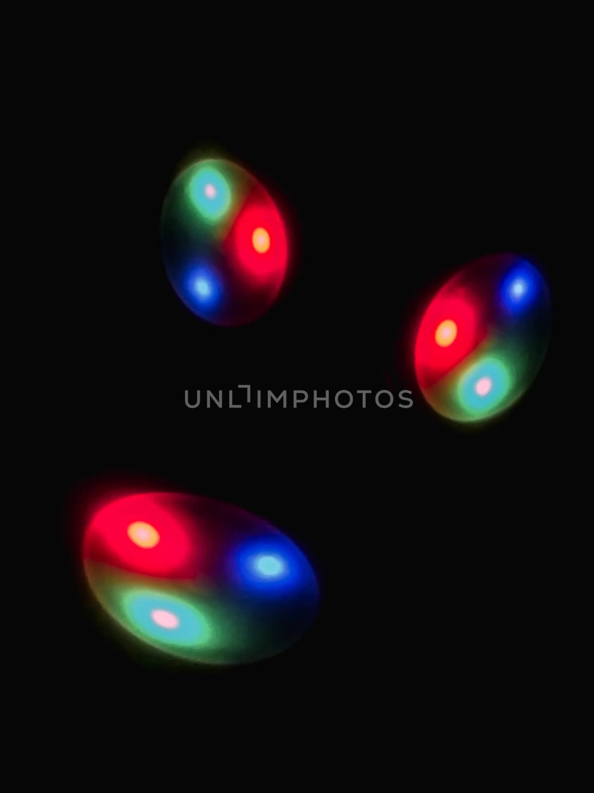 Colorful sphere light in dark background