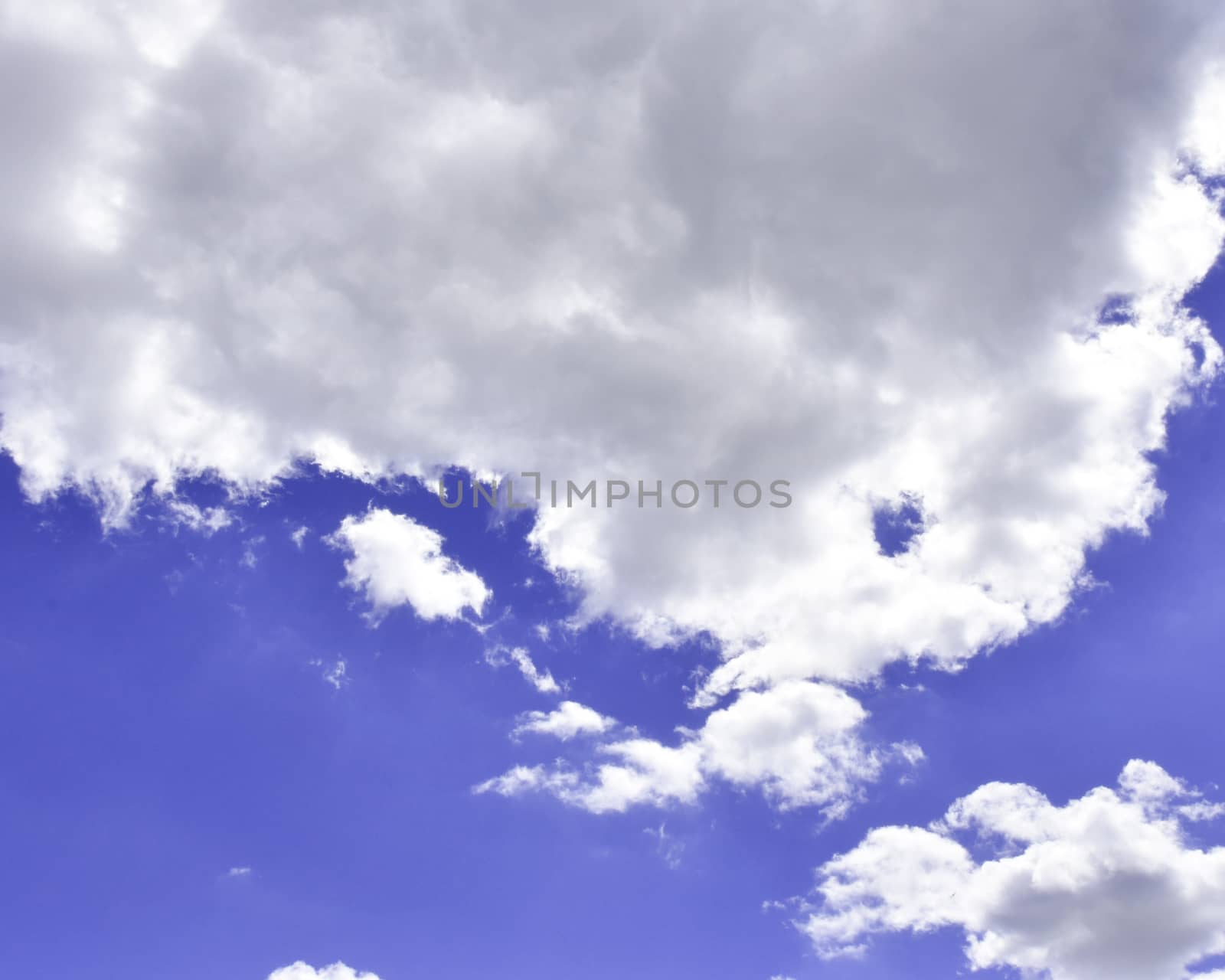 Blue sky with clouds photo. Beautiful picture, background, wallp by wektorygrafika