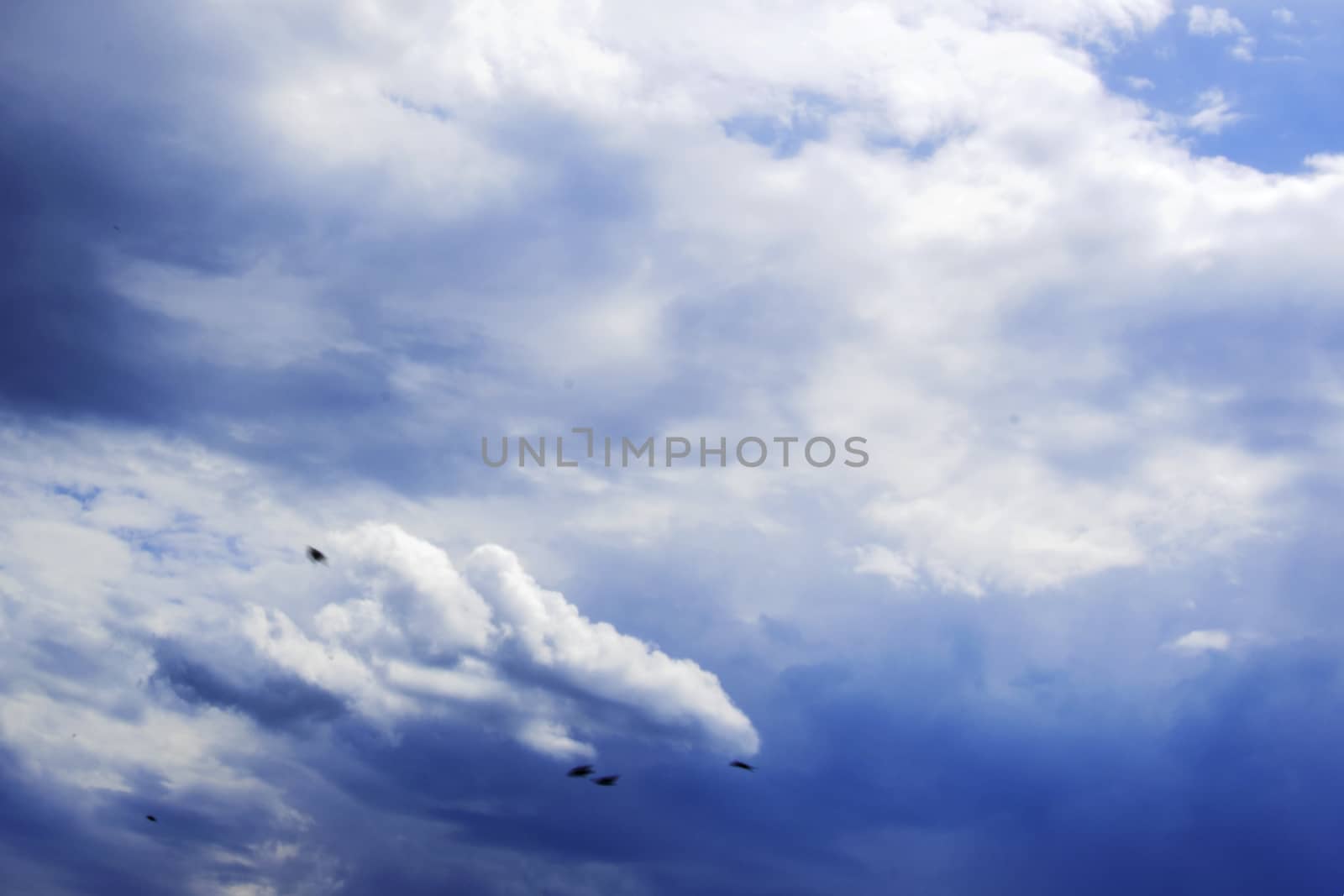 Blue sky with clouds photo. Beautiful picture, background, wallp by wektorygrafika