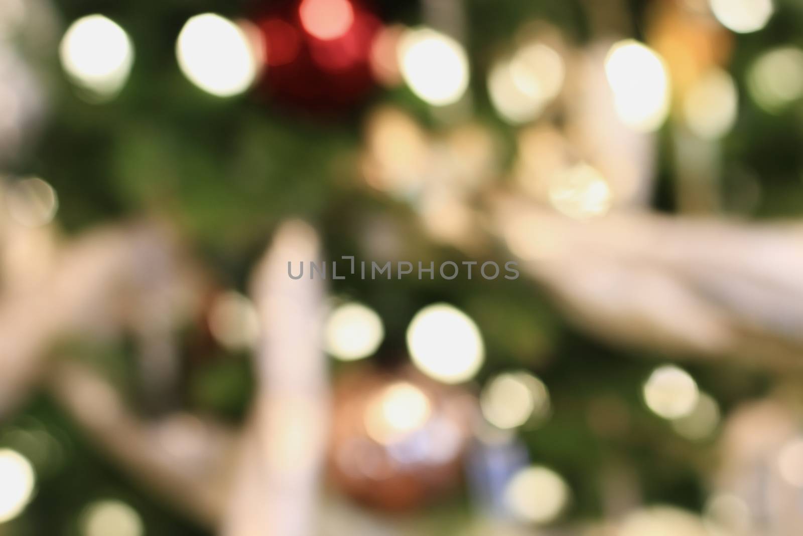 Abstract of Christmas Tree Bokeh Lights by StephanieFrey