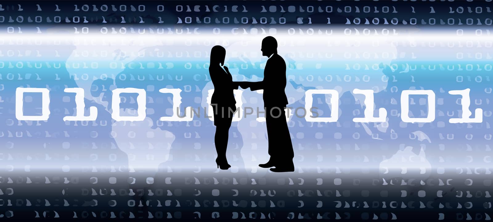 shake hand digital  background beautiful banner wallpaper design illustration 
