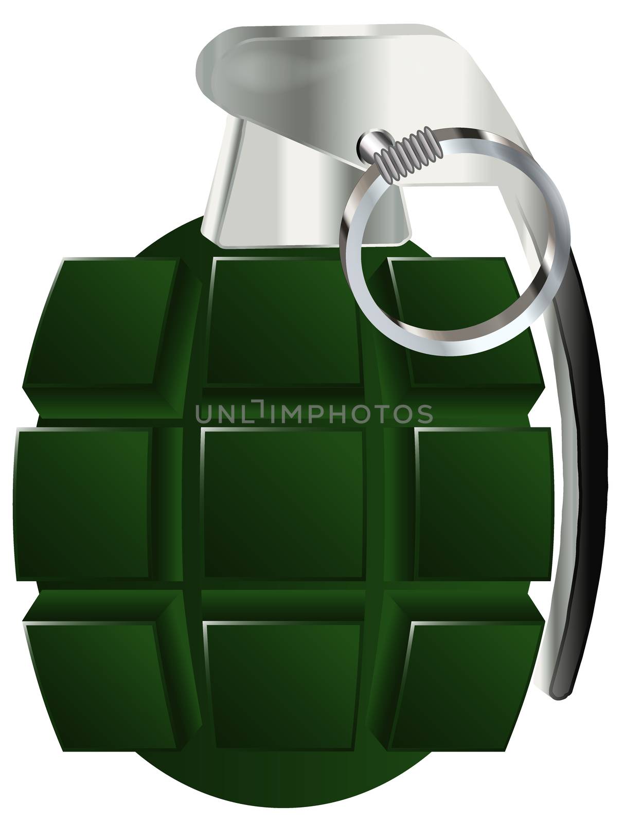 hand grenade vector illustration isolated on white background