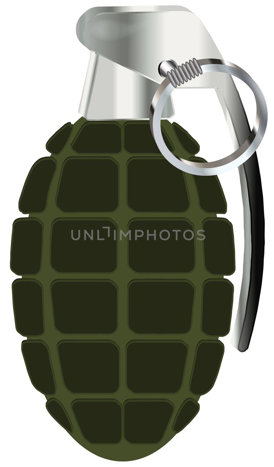 hand grenade vector illustration isolated on white background