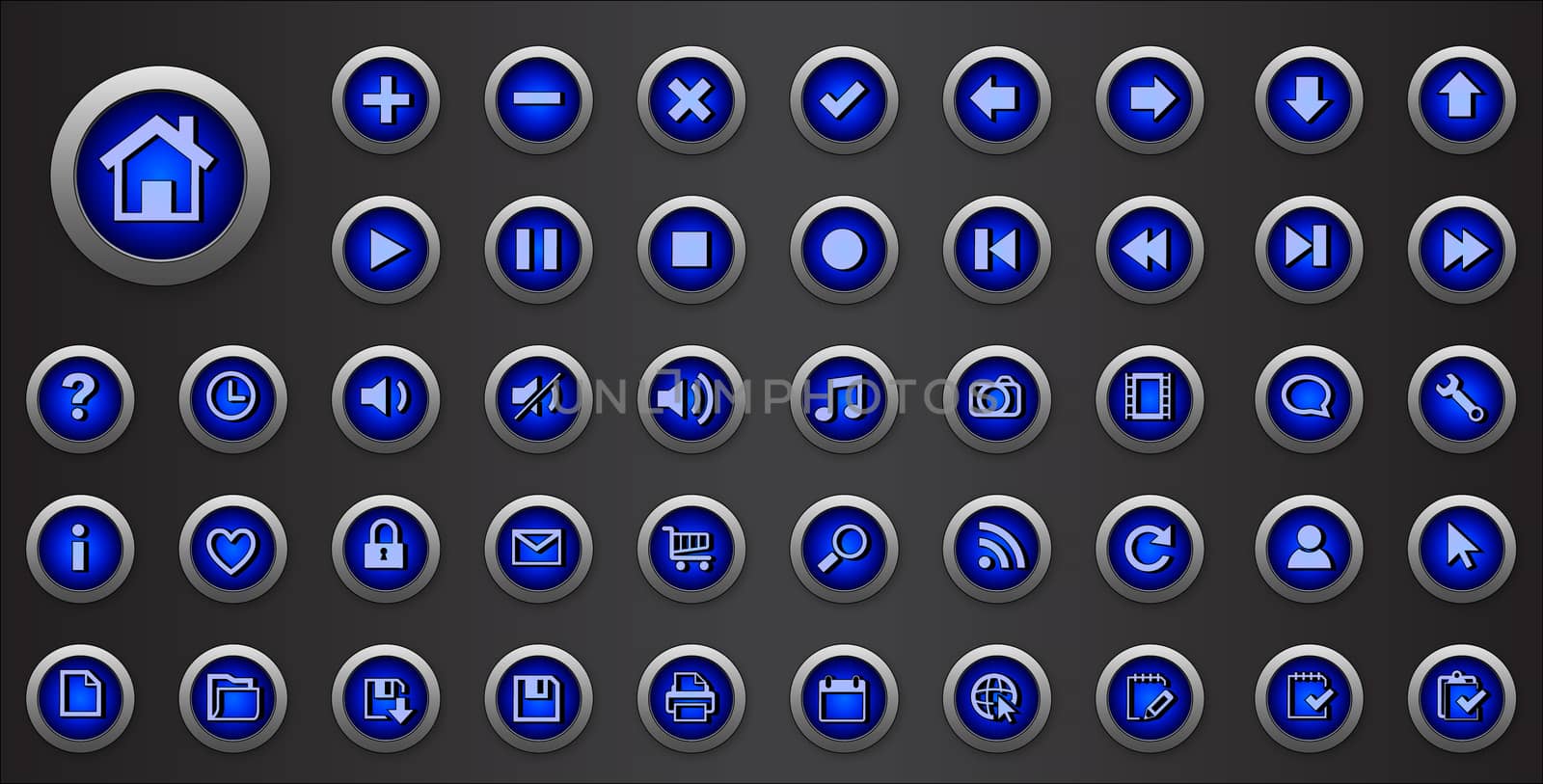 Web Icons set. Internet buttons collection with signs