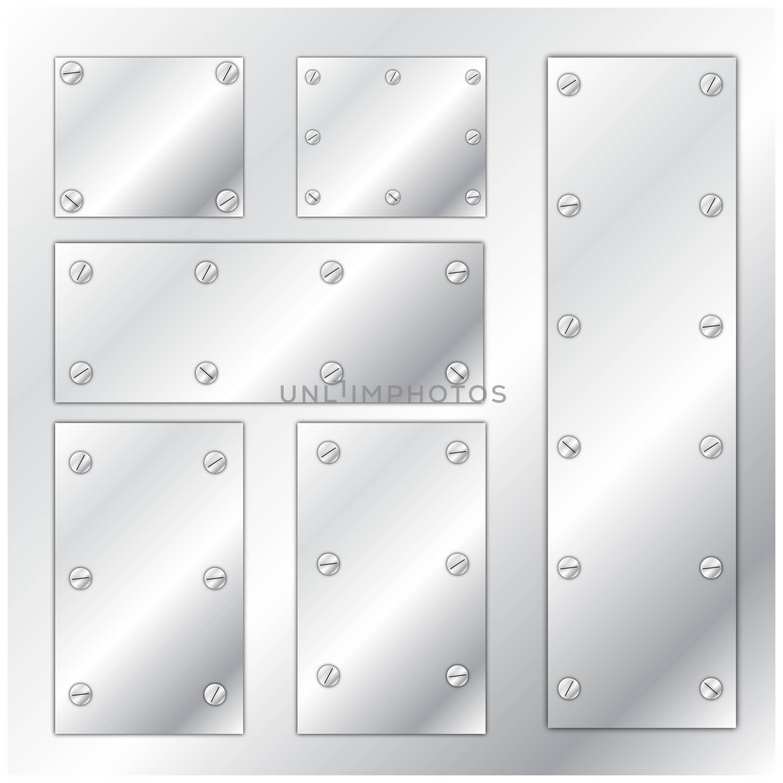 plate with screw vector set