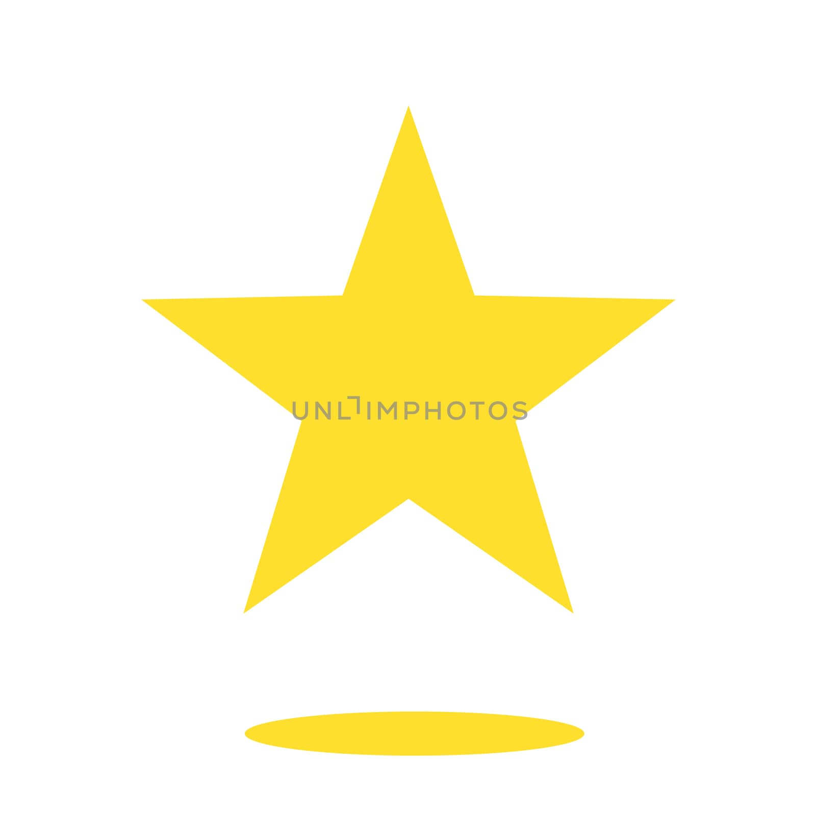 Isolated yellow star icon, ranking mark. Modern simple favorite sign, decoration symbol for website design, web button, mobile app.