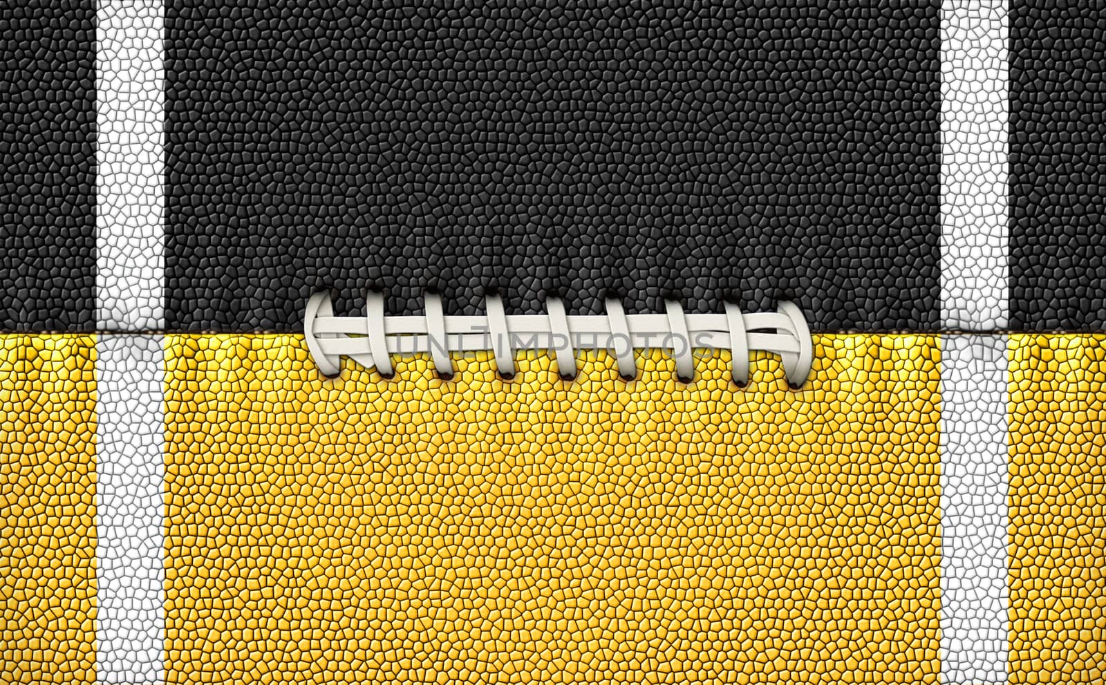 Digital Illustration of a footballÕs texture, laces, and stripes to use as a background for text or other graphics.