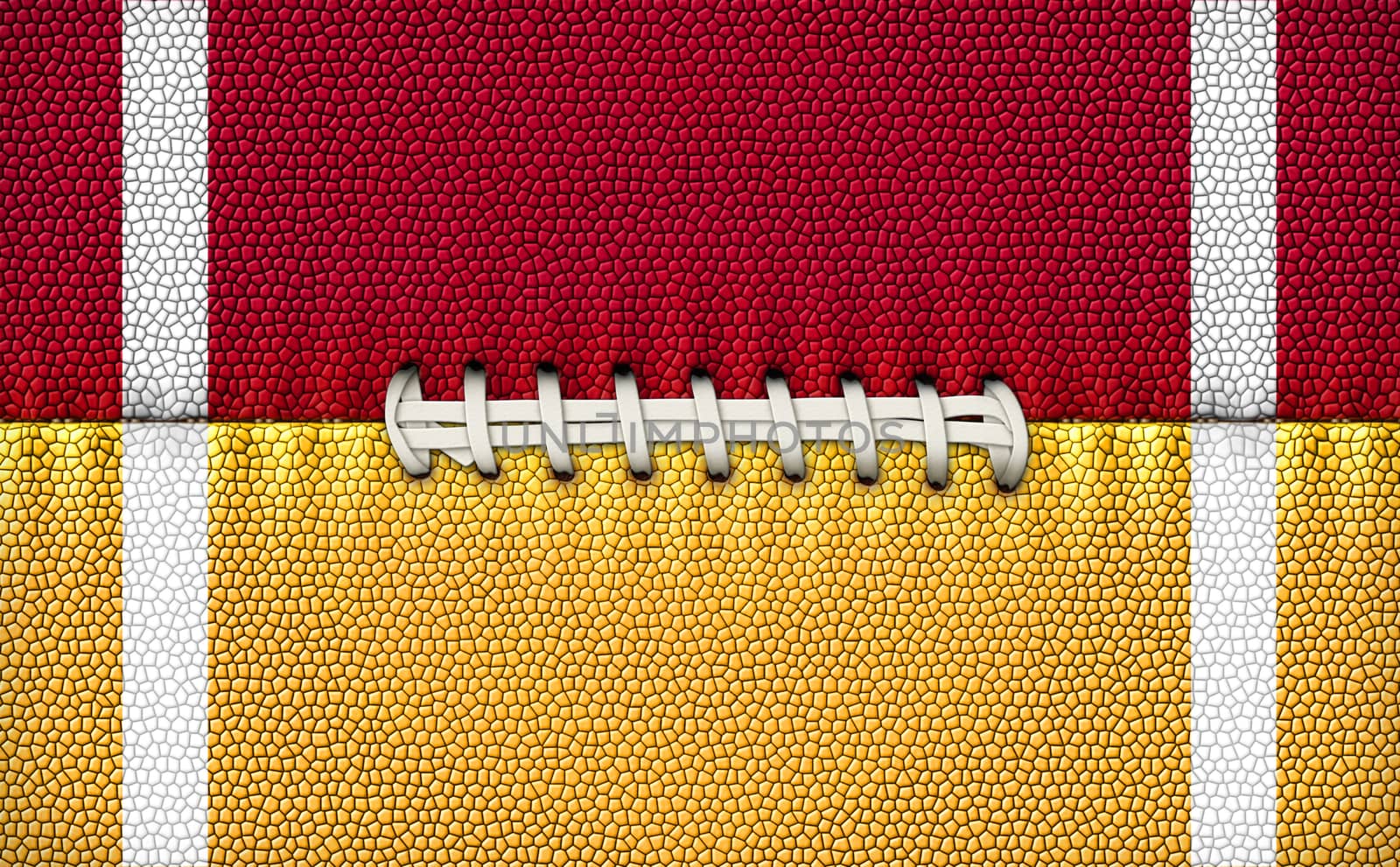 Digital Illustration of a footballÕs texture, laces, and stripes to use as a background for text or other graphics.       