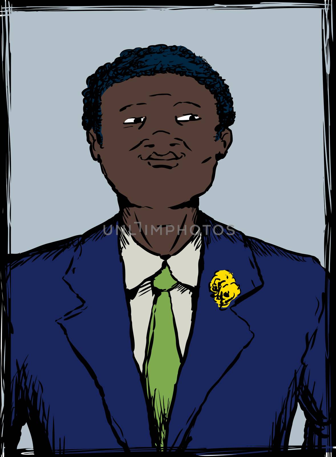 Portrait of Proud Black Teen in Suit by TheBlackRhino
