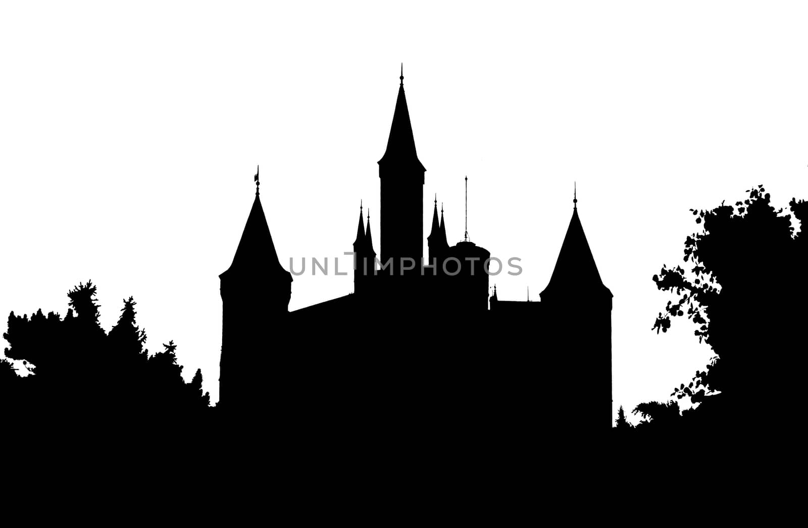 silhouette of a castle by michaklootwijk